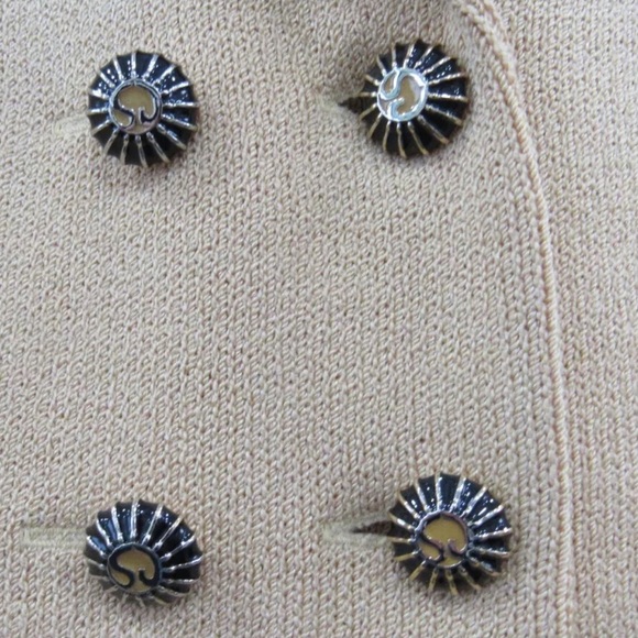 Stunning 2 pc Set St John Camel Santana Knit Blazer & Tank - 2/S (fits more M) - Picture 4 of 8